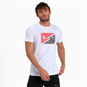 PUMA x Dream11 Cotton Roundneck Men's Bolt  Slim-fit T-shirt, Puma White