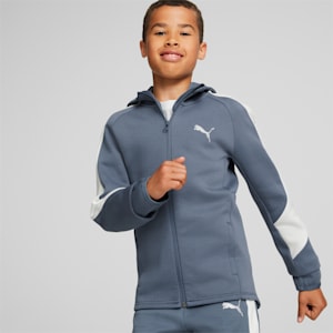 EVOSTRIPE Full-Zip Youth Regular Fit Jacket, Evening Sky, extralarge-IND