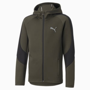 EVOSTRIPE Full-Zip Jacket Youth, Forest Night