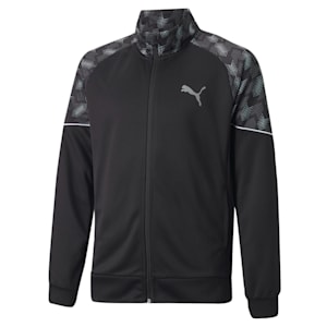 キッズ ボーイズ ACTIVE SPORTS ポリ フルジップ フーデッド ジャケット 116-164cm, Puma Black, extralarge-JPN
