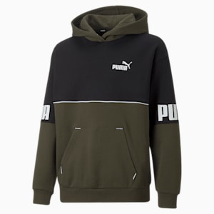 Power Colour Block Hoodie Youth, Forest Night