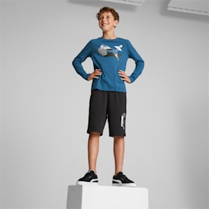 Alpha Longsleeve Youth Regular Fit T-Shirt, Lake Blue, extralarge-IND