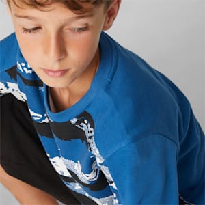 Alpha Printed Youth Regular Fit Sweatshirt, Lake Blue, extralarge-IND