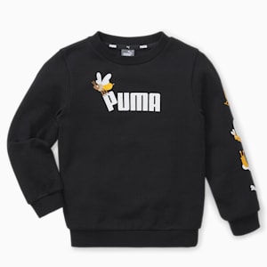 Small World Crew Neck Little Kids' Sweatshirt, Puma Black