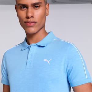 Men's Slim Fit Slub Polo, Day Dream, extralarge-IND