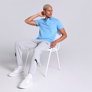 Men's Slim Fit Slub Polo, Day Dream, extralarge-IND