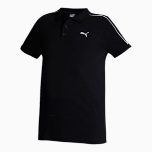 Men's Slim Fit Slub Polo, PUMA Black, extralarge-IND