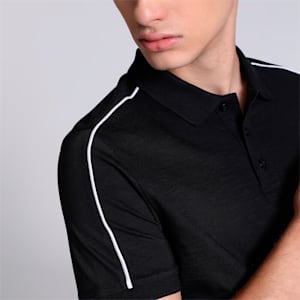 Men's Slim Fit Slub Polo, PUMA Black, extralarge-IND