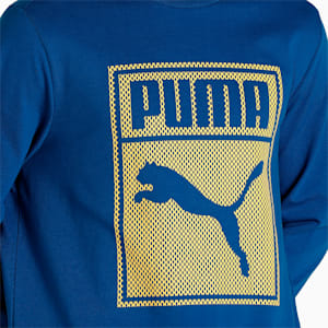 Graphic Men's Regular Fit Sweatshirt, Blazing Blue, extralarge-IND