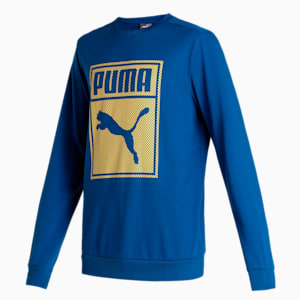 Graphic Men's Regular Fit Sweatshirt, Blazing Blue, extralarge-IND