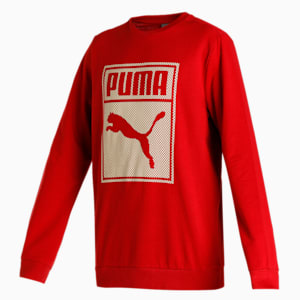 PUMA Graphic Men's Regular Fit Sweatshirt, Intense Red, extralarge-IND