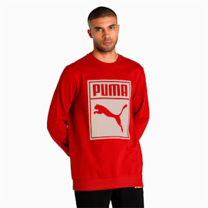Graphic Men's Regular Fit Sweatshirt, Intense Red, extralarge-IND