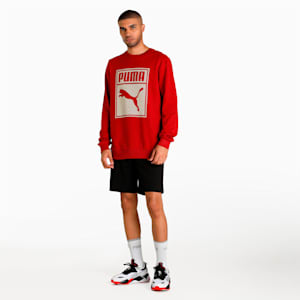 Graphic Men's Regular Fit Sweatshirt, Intense Red, extralarge-IND
