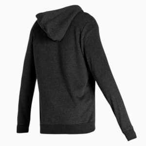Full-Zip Knitted Men's Slim Fit Hoodie, Dark Gray Heather, extralarge-IND