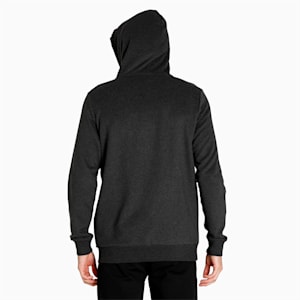 Full-Zip Knitted Men's Slim Fit Hoodie, Dark Gray Heather, extralarge-IND