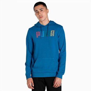 Graphic Men's Regular Fit Hoodie, Digi-blue, extralarge-IND