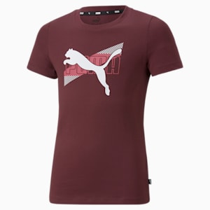 Power Graphic Girl's Regular Fit T-Shirt, Aubergine, extralarge-IND