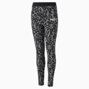 Alpha Big Kids' Printed Leggings, Puma Black