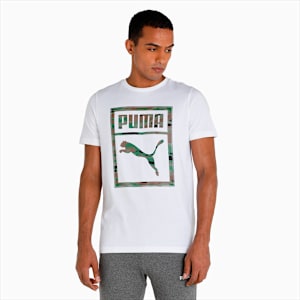 Camo Box Men's Slim Fit T-Shirt, Puma White, extralarge-IND