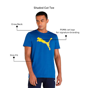 Shaded Cat Men's Slim Fit T-Shirt, Limoges, extralarge-IND