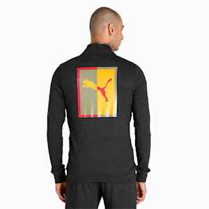 Graphic Men's Slim Fit Jacket, Dark Gray Heather, extralarge-IND