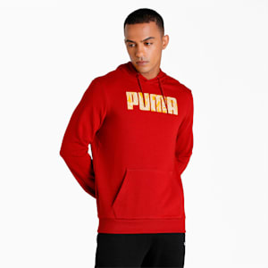 PUMA Graphic Men's Regular Fit Hoodie, Intense Red, extralarge-IND
