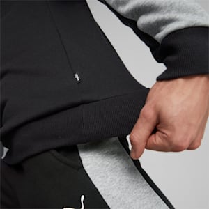 Essentials+ Block Men's Regular Fit Sweatshirt, Puma Black, extralarge-IND