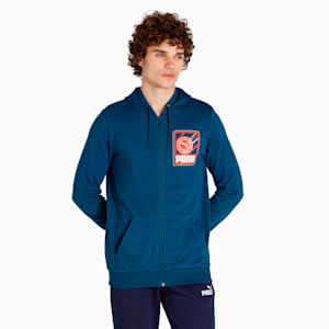Men's Full-Zip IX Hoodie, Intense Blue, extralarge-IND