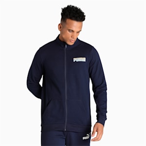 Men's Slim Fit Sweat Jacket, Peacoat, extralarge-IND