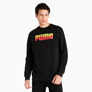 Crew Men's Regular Fit Sweat Shirt, Puma Black, extralarge-IND