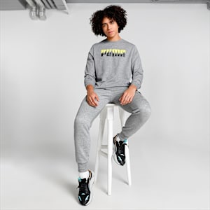 Crew Men's Regular Fit Sweat Shirt, Medium Gray Heather, extralarge-IND