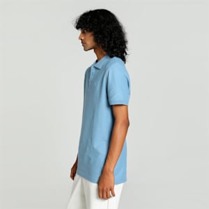 Blue and white polo t shirt hotsell