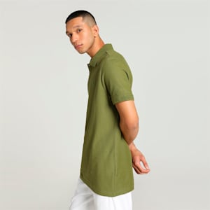 Ottoman Collar Men's Slim Fit Polo, Olive Green, extralarge-IND