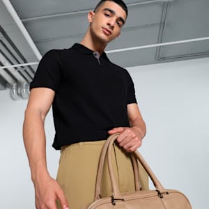 Ottoman Collar Men's Slim Fit Polo, PUMA Black-Cat, extralarge-IND