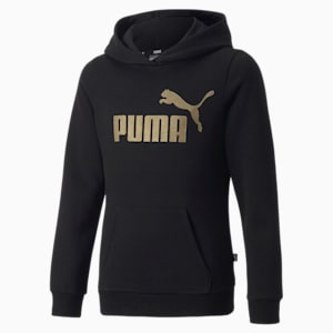 Essentials+ Logo Hoodie Youth, Puma Black