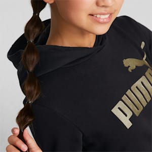 Essentials+ Logo Hoodie Youth, Puma Black