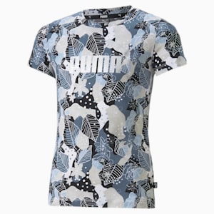 Bloom Youth Printed Regular Fit T-Shirt, Puma Black-AOP, extralarge-IND