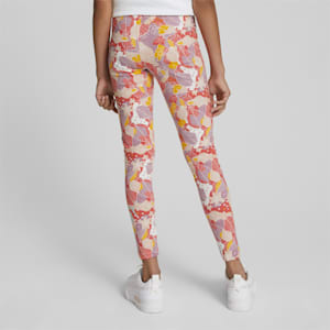 Bloom Youth Leggings, Salmon-AOP, extralarge-IND