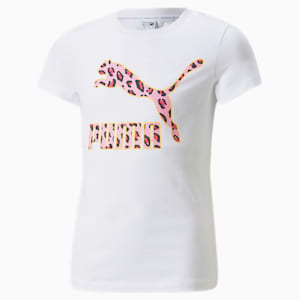 Camiseta con logo Classics '90s Prep para niñas, Puma White