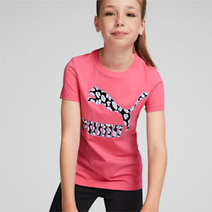 Camiseta con logo Classics '90s Prep para niñas, Sunset Pink