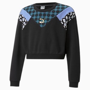 Classics 90's Prep Crew Relaxed Fit Sweatshirt, Puma Black, extralarge-IND