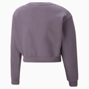 Classics GRL Crew Neck Sweatshirt Youth, Purple Charcoal