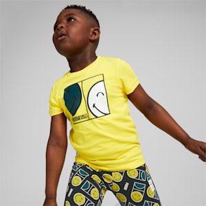PUMA x SMILEYWORLD Kids' T-Shirt, Vibrant Yellow