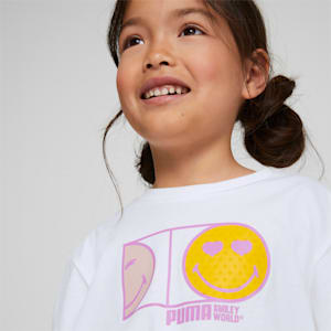 Camiseta con nudo PUMA x SMILEYWORLD para niños, Puma White