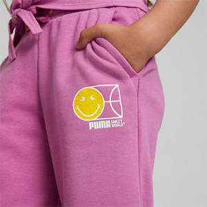PUMA x SMILEYWORLD Kids' 7/8 Pants, Mauve Pop
