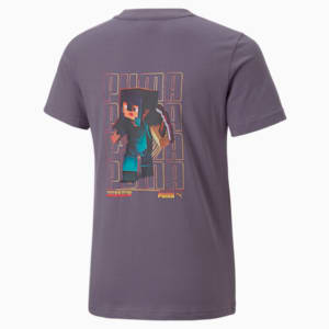 キッズ ボーイズ PUMA x MINECRAFT Tシャツ 104-152cm, Purple Charcoal