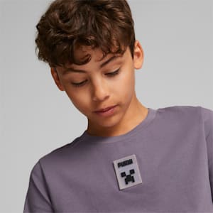 キッズ ボーイズ PUMA x MINECRAFT Tシャツ 104-152cm, Purple Charcoal