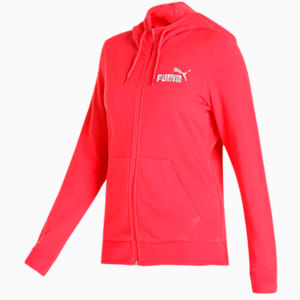 Women's Regular Fit Full Zip Hoodie, Paradise Pink, extralarge-IND