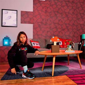 キッズ ボーイズ PUMA x MINECRAFT フーディースウェット 104-152cm, Puma Black-Logo
