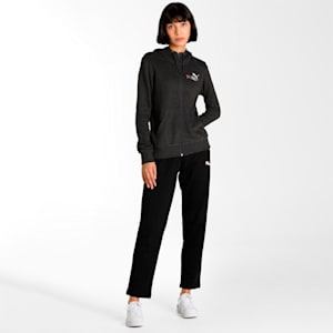PUMA Women's Regular Fit Hooded Jacket, Dark Gray Heather, extralarge-IND